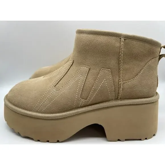 Ugg Ultra Mini New Heights Sunwave Boots Platform Suede UggPlush Sz 11 - Picture 2 of 12
